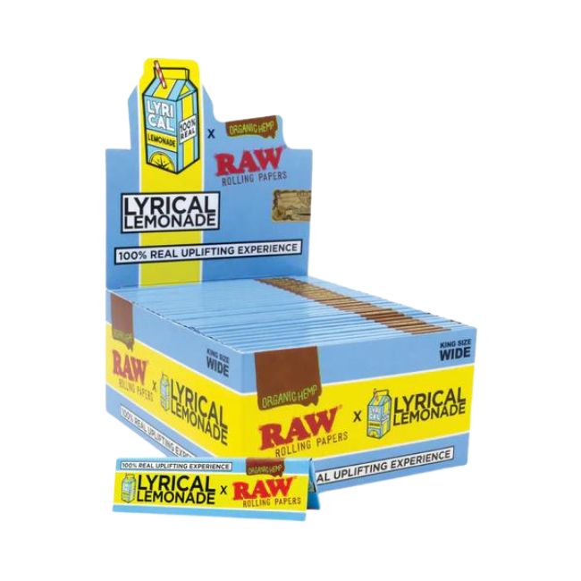 RAW X LYRICAL LEMONADE KING SIZE WIDE ORGANIC HEMP PAPERS