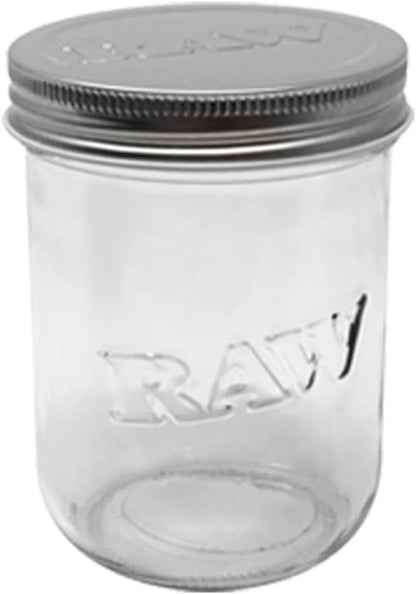 Raw Smell Proof Mason Jar Cover Discreet Storage with Natural Style 16 Ounce