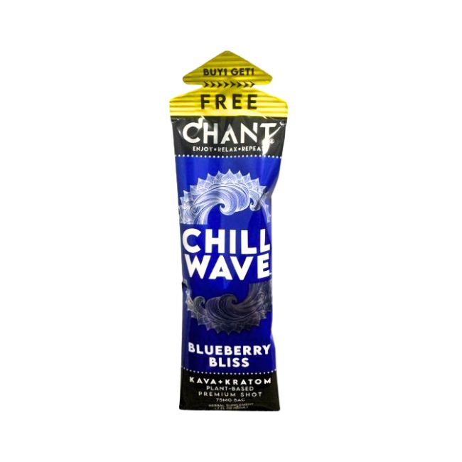 CHANT KRATOM CHILL WAVE KAVA + KRATOM BLUEBERRY BLISS 75MG 1.7FL.OZ (50ML) SHOT