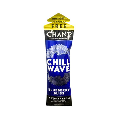CHANT KRATOM CHILL WAVE KAVA + KRATOM BLUEBERRY BLISS 75MG 1.7FL.OZ (50ML) SHOT