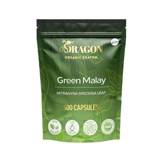 Dragon Organic Kratom Capsules – 500 Count Bulk Bag | Organic, Pre-Measured, High Potency