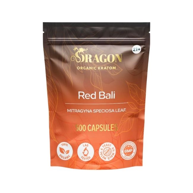 Dragon Organic Kratom Capsules – 500 Count Bulk Bag | Organic, Pre-Measured, High Potency