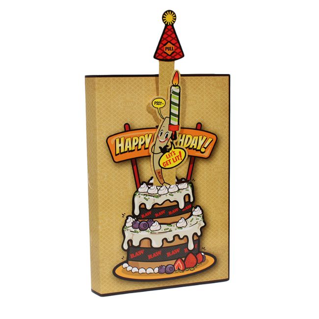 RAW POP-UP BIRTHDAY CARD