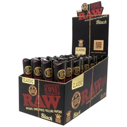 RAW CLASSIC BLACK PRE ROLLED CONES