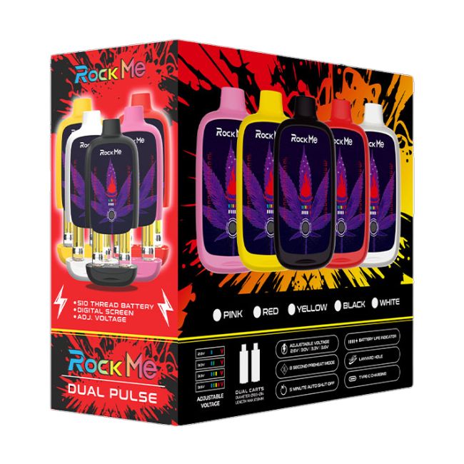 ROCK ME DUAL PULSE 510 THREAD DIGITAL SCREEN 600mAH BATTERY