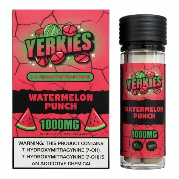 YERKIES 7-HYDROXY 100MG PER TABLET 10CT JAR 5PK/BOX